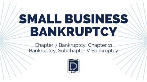 Small Business Bankruptcy Chaper Bankruptcy Chapter Bankruptcy