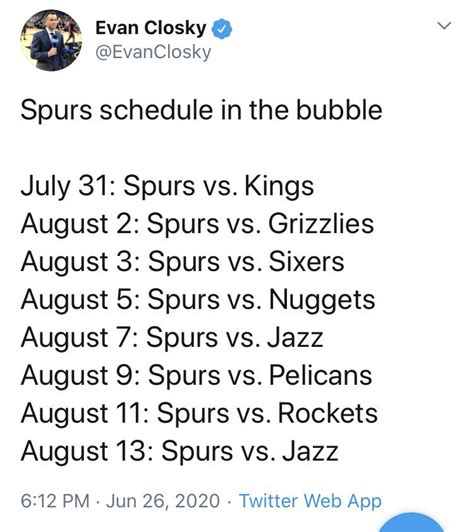 The spurs schedule for the restart : r/NBASpurs