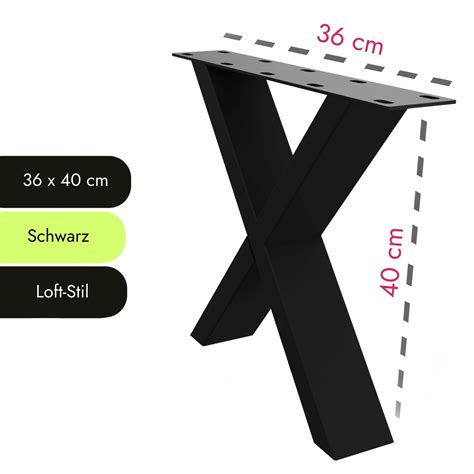 Tischbeine X Form Aus Metall Er Set Tischbein Metall