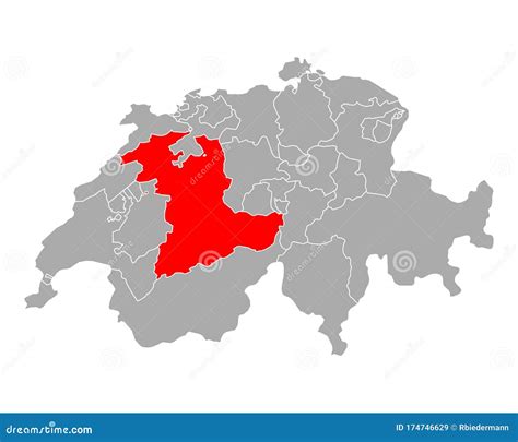 Map of Bern in Switzerland stock vector. Illustration of locator ...