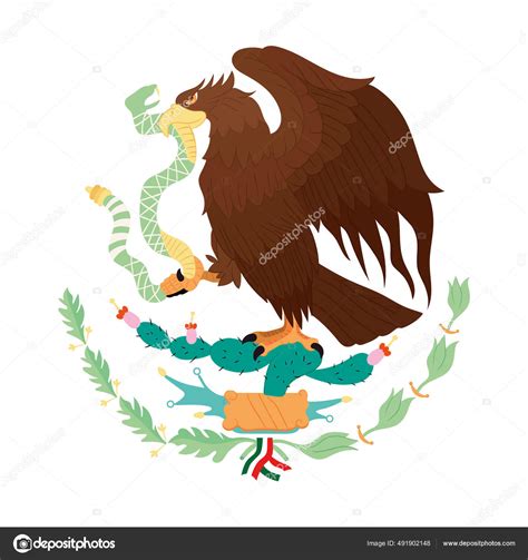 Mexican Coat Of Arms Stock Vector Image By Yupiramos 491902148