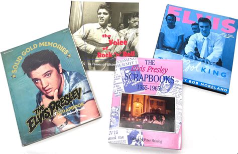 Lot Four Elvis Presley Volumes The Elvis Presley Scrapbook By James