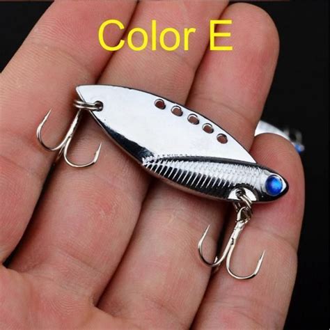 1Pcs Metal Vib Lures 5Cm 11G Vivid Vibrations Spoon Lure Fishing Bait