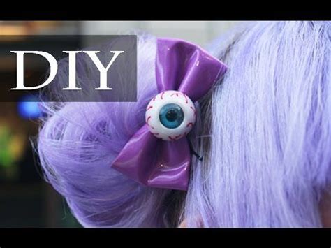 DIY Como Fazer Presilha para Cabelo de Laço e Olho Eyeball Bow