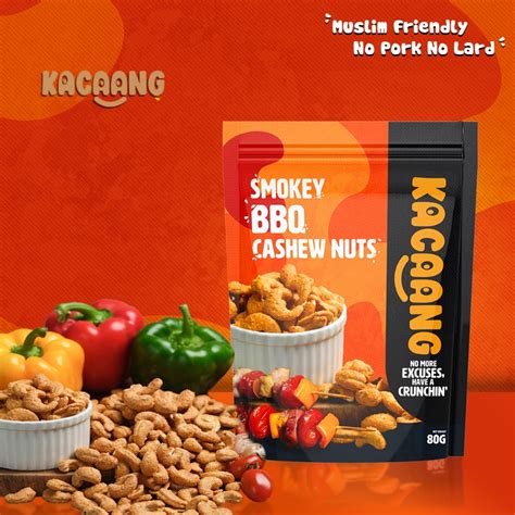 Cashew Nuts Smokey Bbq Flavour Jumbo Size Premium Quality Crunchy