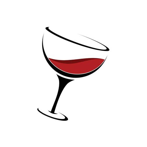 Red Wine Glass Symbol Design Concept Design On White Background Vector Illustration 24680625