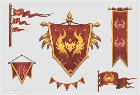 ArtStation Knights Of Red Phoenix Order Vsevolod Slavutych Flag