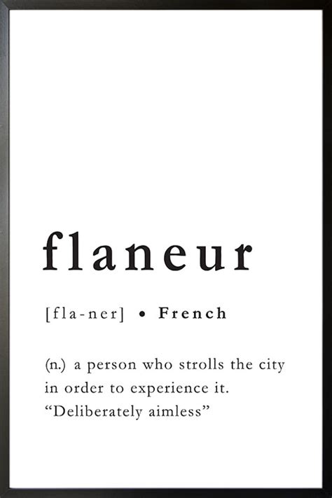 Flaneur meaning Poster - Artdesign