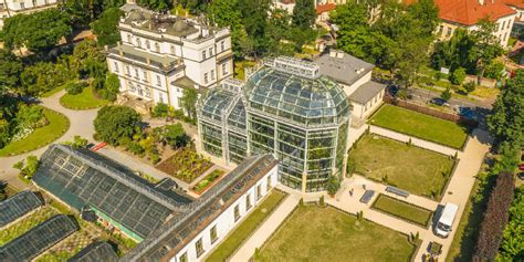 Ogród Botaniczny UJ w Krakowie panorama z drona Ogród Botaniczny UJ