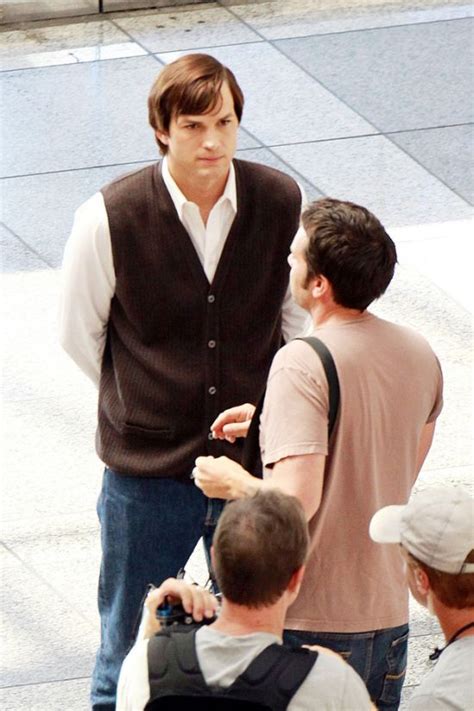 Ashton Kutcher On Set As Steve Jobs | Celebrities