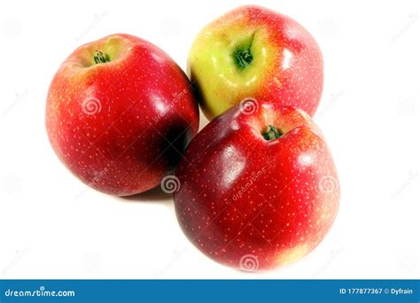 Apples On A White Background Isolated Healthy Food Stock Image Image