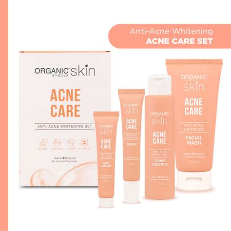 Organic Skin Japan Acne Acne Anti Acne Whitening Set Anti Acne 4 In 1