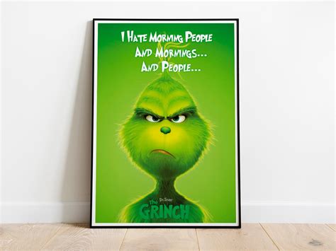 GRINCH POSTER Printable Wall Art Digital Download Movie Poster | Etsy