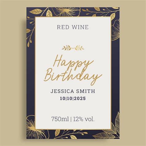 Free Vector Birthday Label Template Design