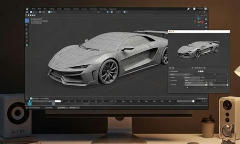 blender car modeling rendering build export