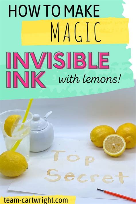 Text How To Make Magic Invisible Ink With Lemons Picture Piece Of