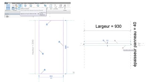 Vanille3D Revit et Autocad Famille étape 1 création d une porte