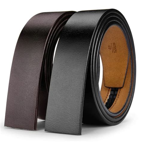 No Buckle 3 5cm Width Genuine Leather Belt Straps Without Automatic