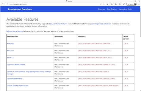 Dev Container Features