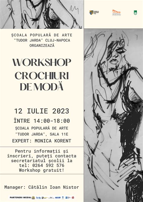 Școala Populară de Arte Tudor Jarda Cluj Napoca Workshop Crochiuri