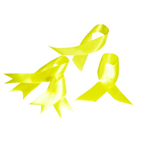 Four Textured Yellow Ribbons World Childrens Day Textured Four