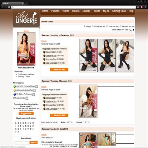 FreeOnes Gives Porn Site Art Lingerie An Overall Review Rating Of 8 5