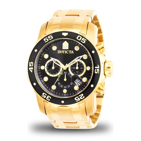 Rel Gio Invicta Pro Diver Masculino Dourado Banhado A Ouro 18K A O