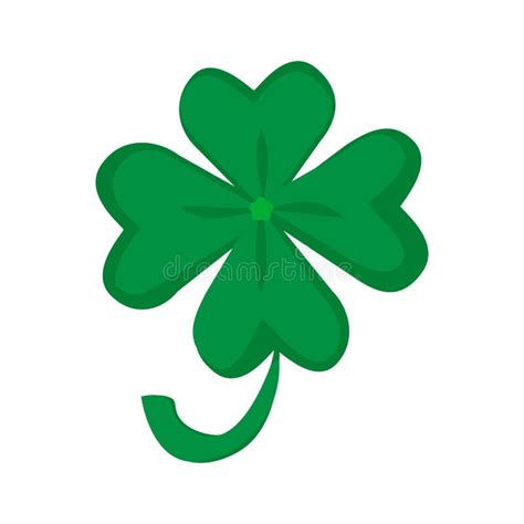 Four Leaf Clover Symbol Of Good Luck Icon Stock Illustration