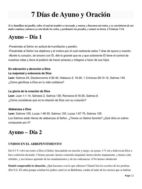 7 Días De Ayuno Y Oración Pdf La Resurrección De Jesús Perdón