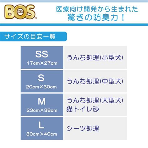 2個セット ペット用 エチケット袋 クリロン化成 防臭 防臭袋 犬用 散歩 車おでかけ トイレ Bos うんちが臭わない袋 サイズ S 200