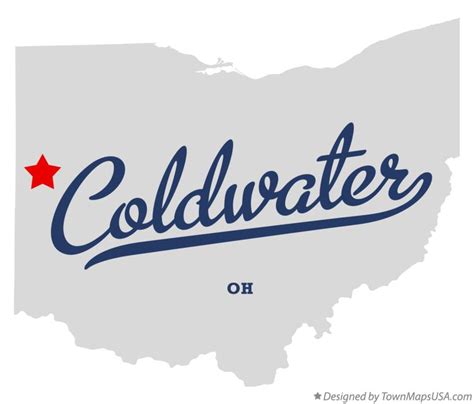 Map of Coldwater, OH, Ohio