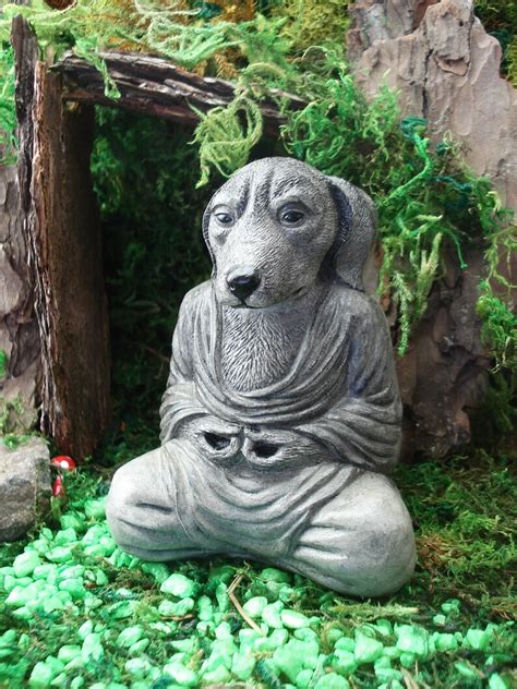 Buddha Dog For Your Spiritual Zen Meditation Garden Or Statue Etsy