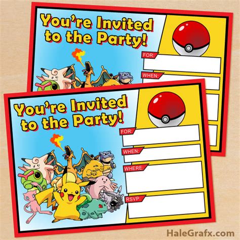 10 Pokemon Birthday Party Invitations Youll Love Slowpoke Tail