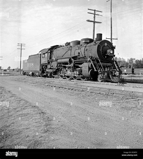 Atchison Topeka And Santa Fe Locomotive No 3198 With Tender Stock