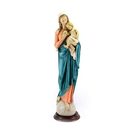 Statua Madonna Con Bambino In Resina Cm Russoraffaele It