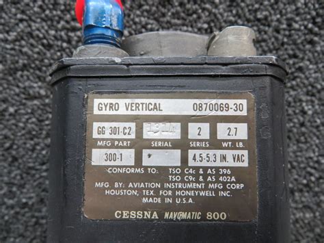 GG-301-C2 Aviation Instruments 0870069-30 Aircraft Vertical Gyro ...