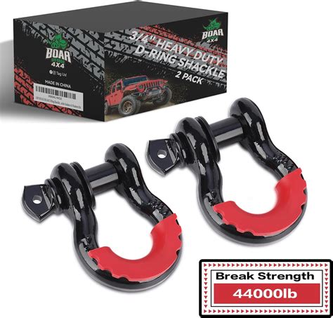 Off Road Boar D Ring Shackles 34 2 Pack Tow Shackles 44000lb