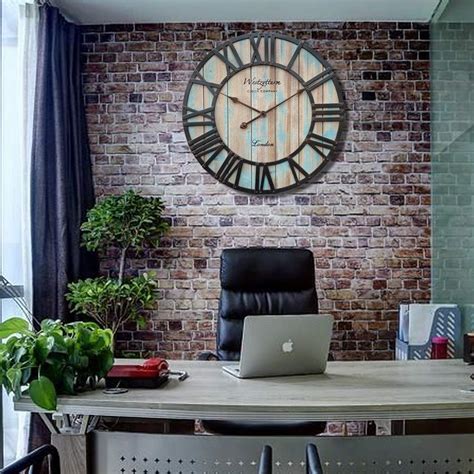 Westzytturm 24 Farmhouse Wood Wall Clock Rustic Vintage 3D Roman