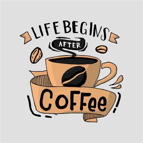 Begining Vector Art PNG Life Begins After Coffee Coffee Cup Mug PNG