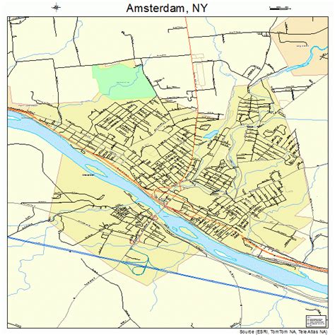 Amsterdam New York Street Map 3602066