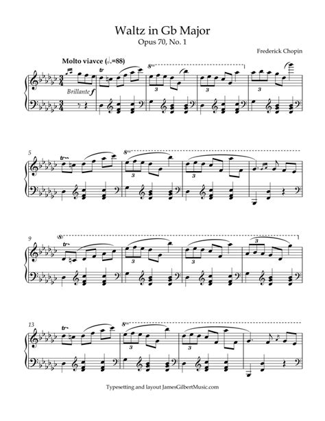 Waltz In Gb Major Opus No Arr James Gilbert Music By