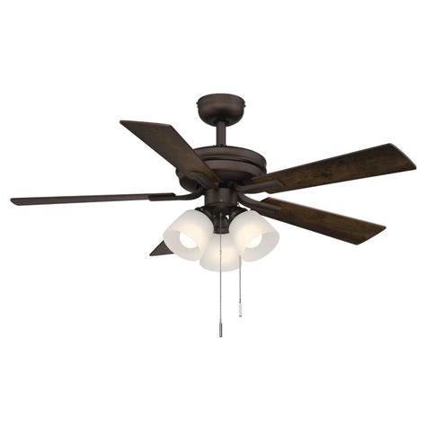 Hampton Bay Sinclair Ii 44 In Indoor Oil Rubbed Bronze Led Ceiling Fan