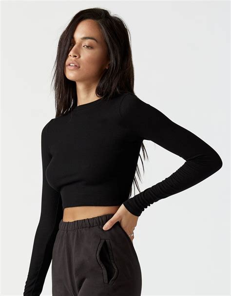 Cropped Crew Long Sleeve In 2021 Tennis Skirt Outfit Fashion Cute Casual Outfits