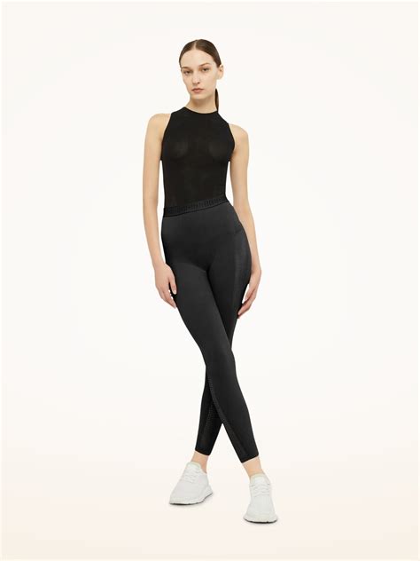 Wolford Grid Net Leggings Black Editorialist