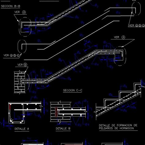 Stairway In Armed Concrete DWG Section For AutoCAD Designs CAD