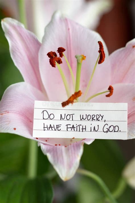 Do Not Worry Have Faith In God Handwritten Christian Quote To Trust