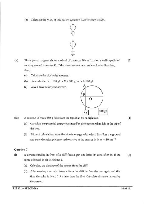 Icse Physics Specimen Paper Pdf Cisce Class Science Paper