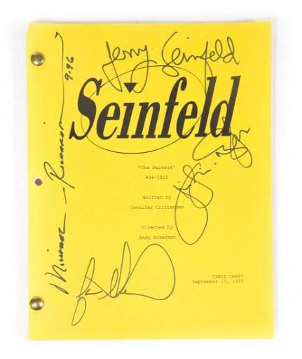 Seinfeld-cast signed script - Jun 18, 2016 | Alex Cooper in MD