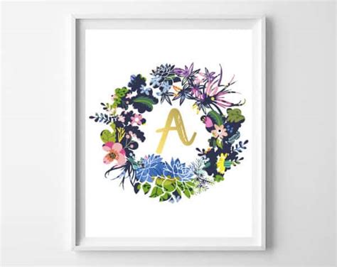 Name Art and Alphabet Printables {Free Printable Art}