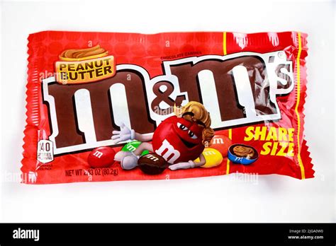 Mms Colorful Milk Chocolate Candy With Peanut Butter Stock Photo Alamy